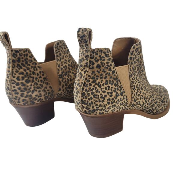 Dolce Vita Samy Leather Leopard  Print Ankle Boots SZ 8.5 - Picture 4 of 11
